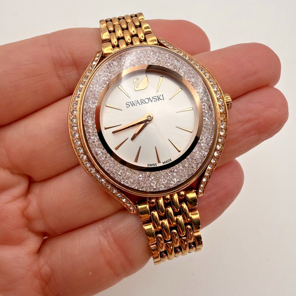 Swarovski 5519459 Crystalline Aura Women’s Rose Gold Tone Watch Swiss Made